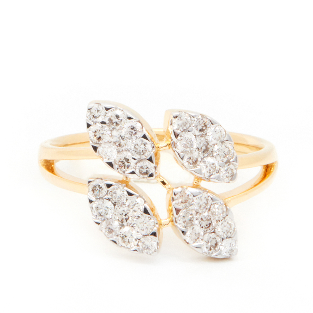 Inel DIAMONDS din aur galben de 14k cu diamante