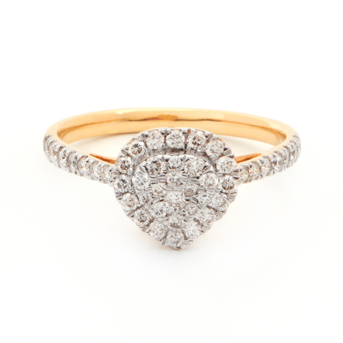 Inel DIAMONDS din aur galben de 14k cu diamante