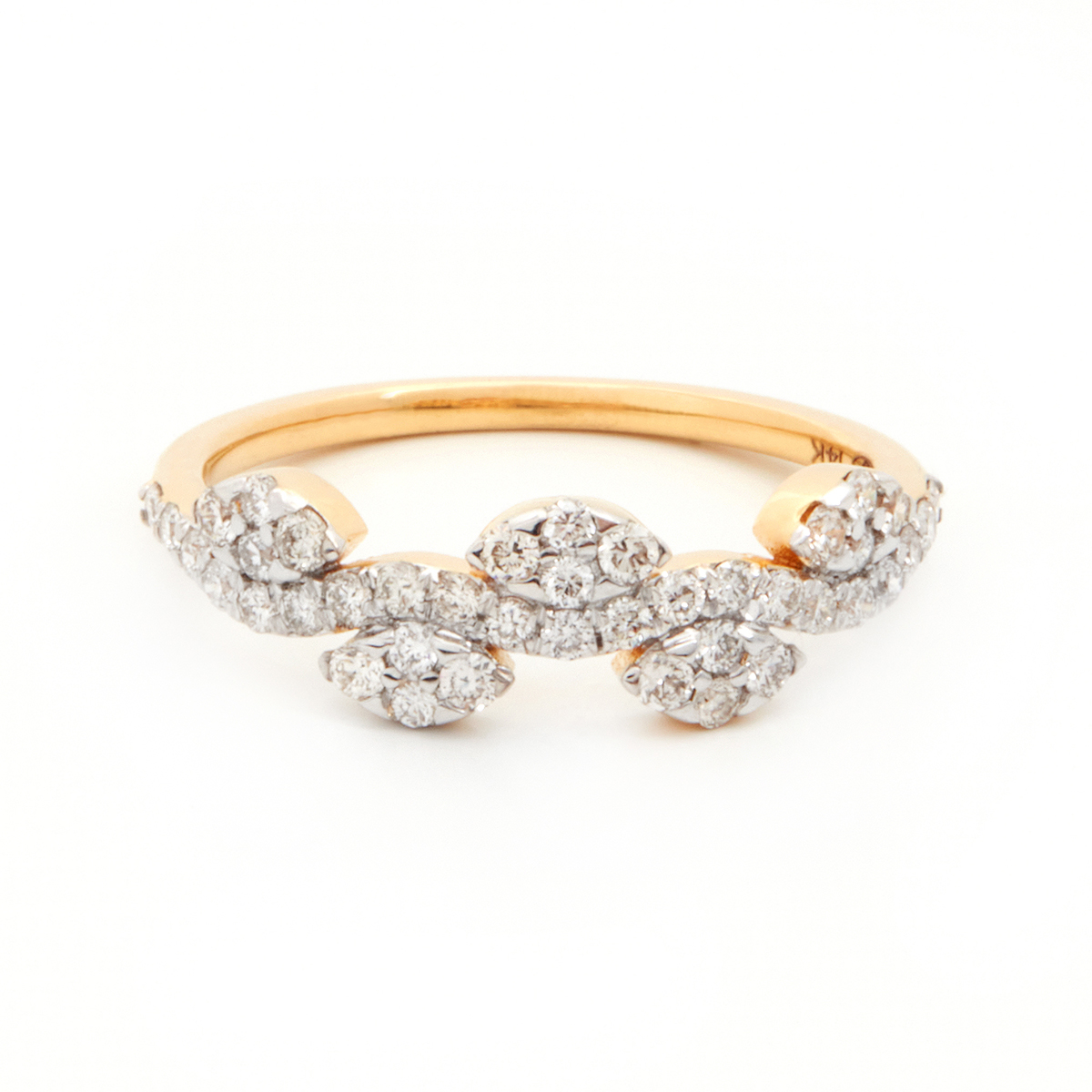 Inel DIAMONDS din aur galben de 14k cu diamante