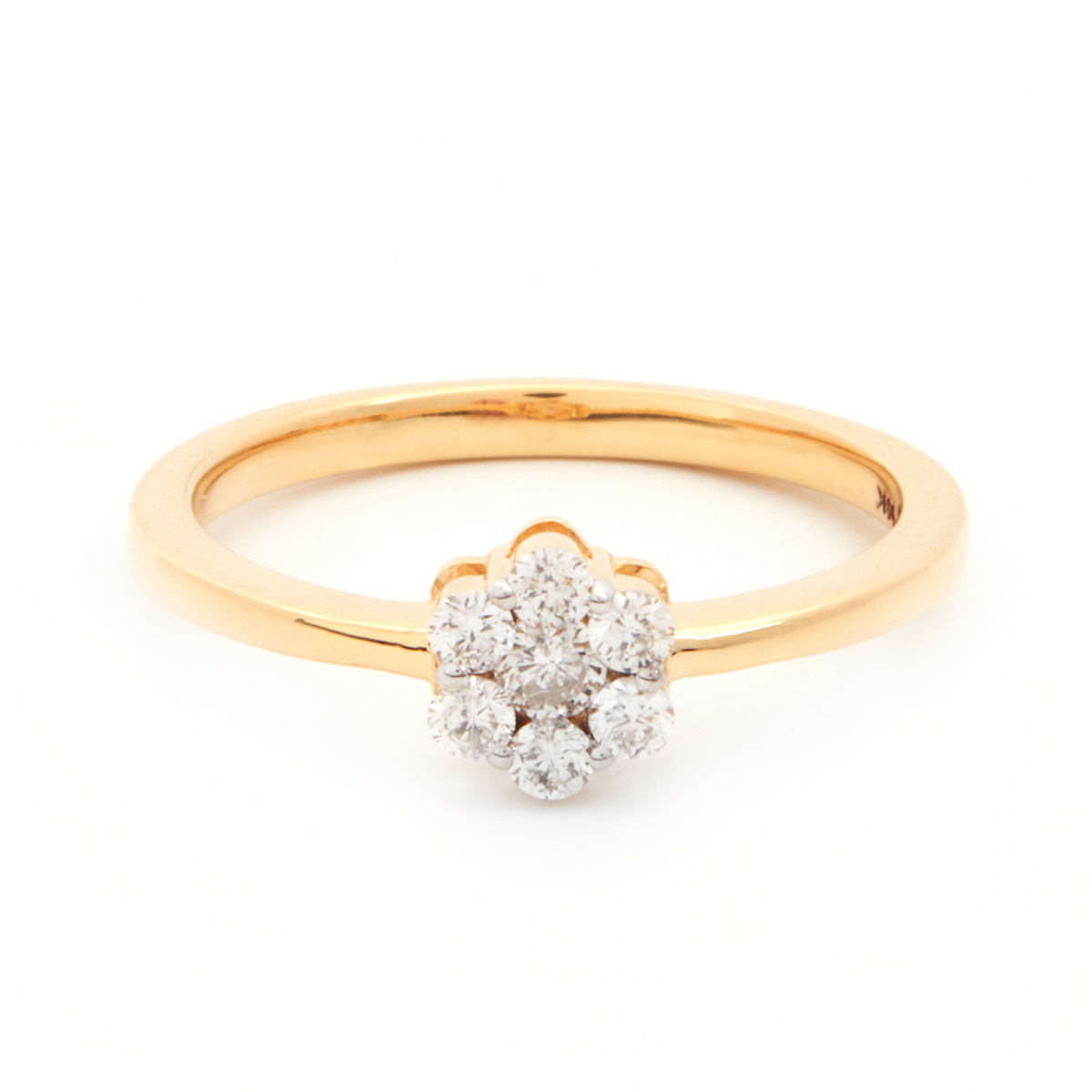 Inel DIAMONDS din aur galben de 14k cu diamante
