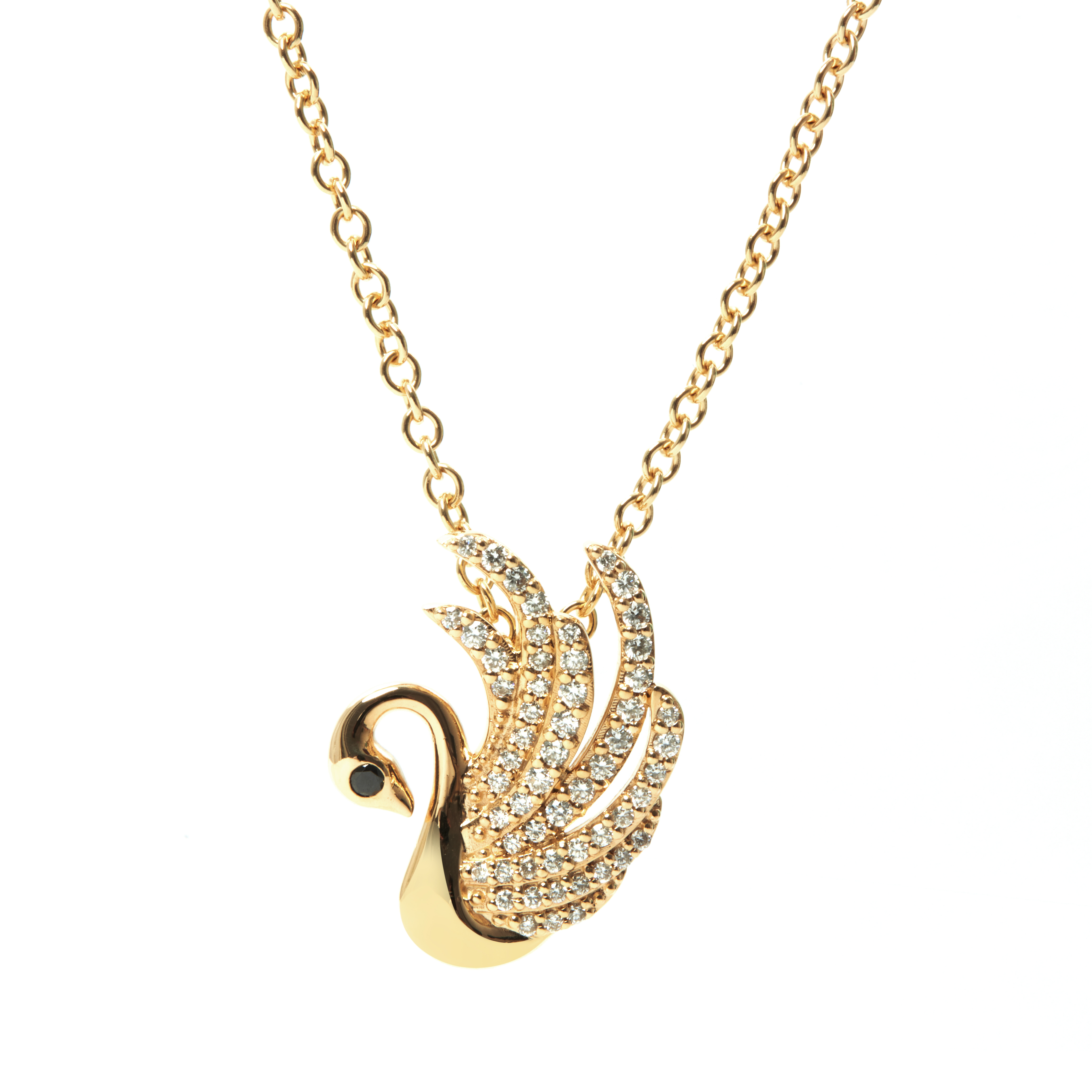 Pandantiv DIAMONDS din aur galben de 18k cu diamante