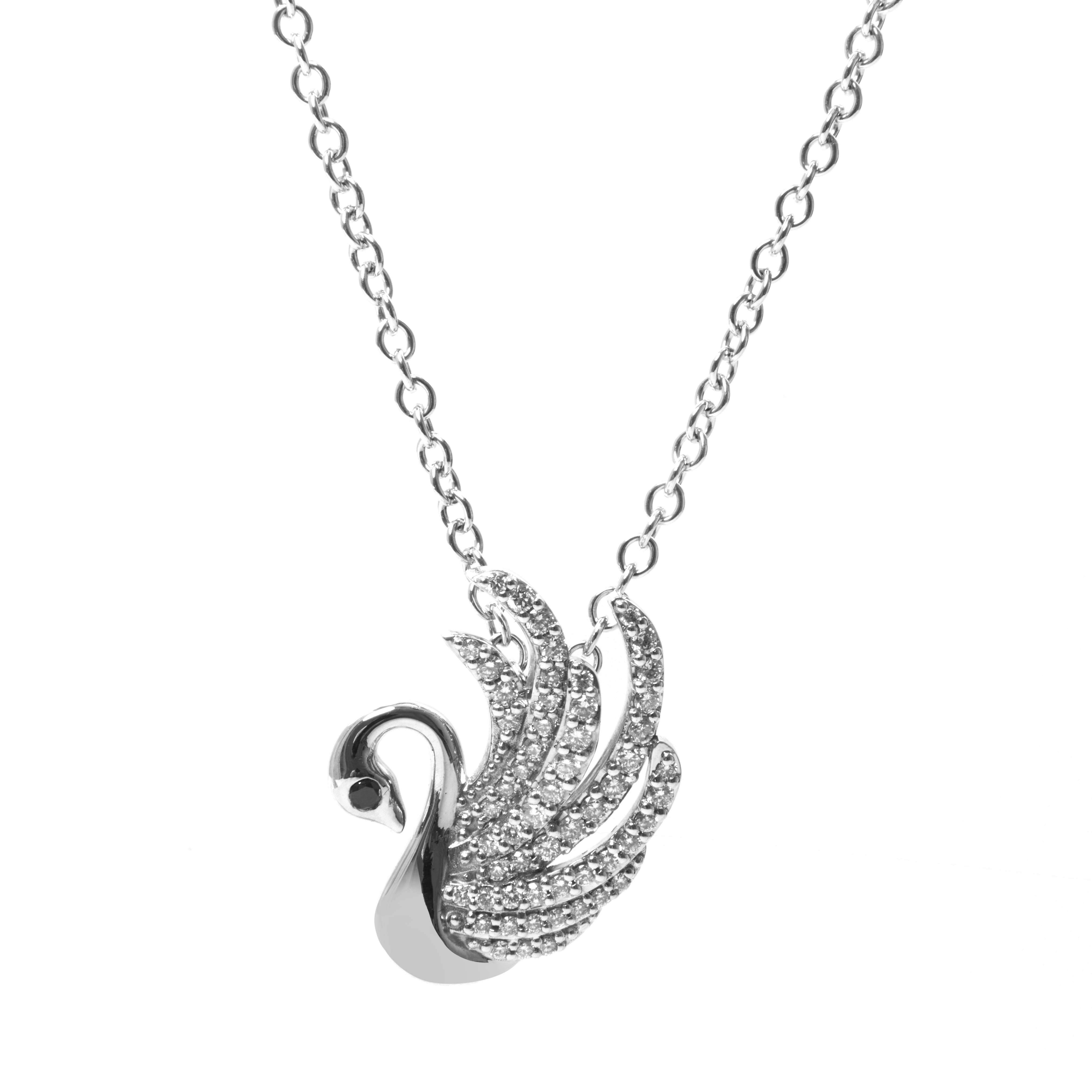 Pandantiv DIAMONDS din aur alb de 18k cu diamante