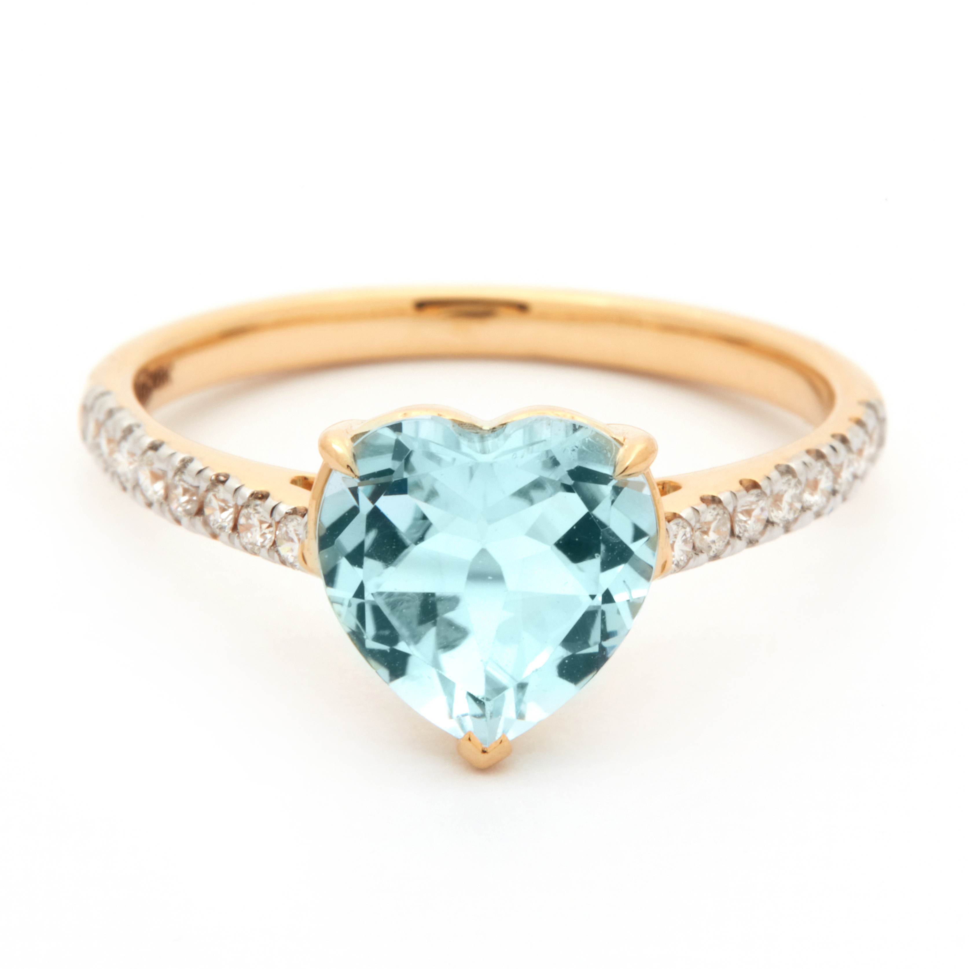 Inel ADORA din aur galben de 18k cu topaz si diamante
