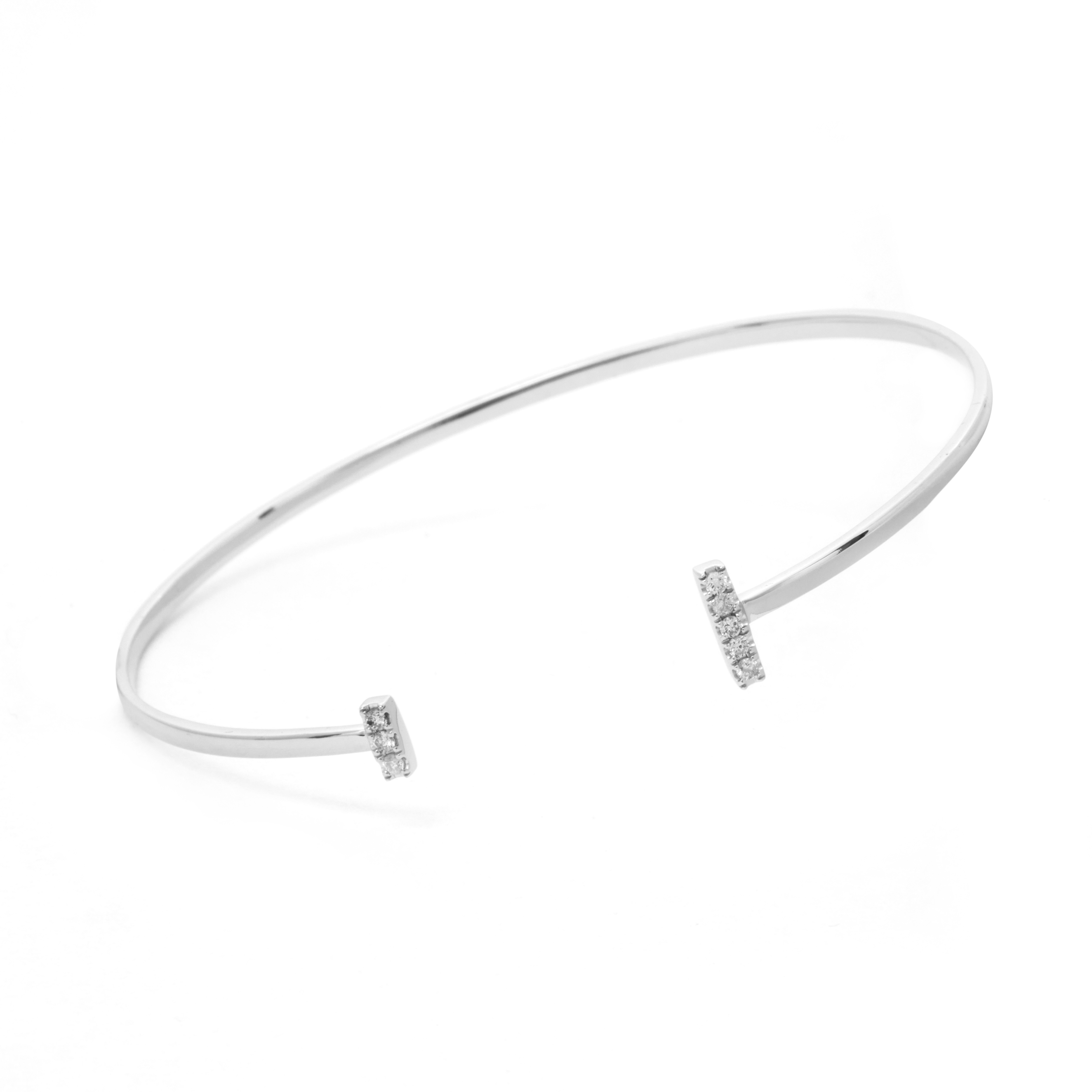 Bratara flexibila DIAMONDS din aur alb de 18k cu diamante (0.08 ct.)