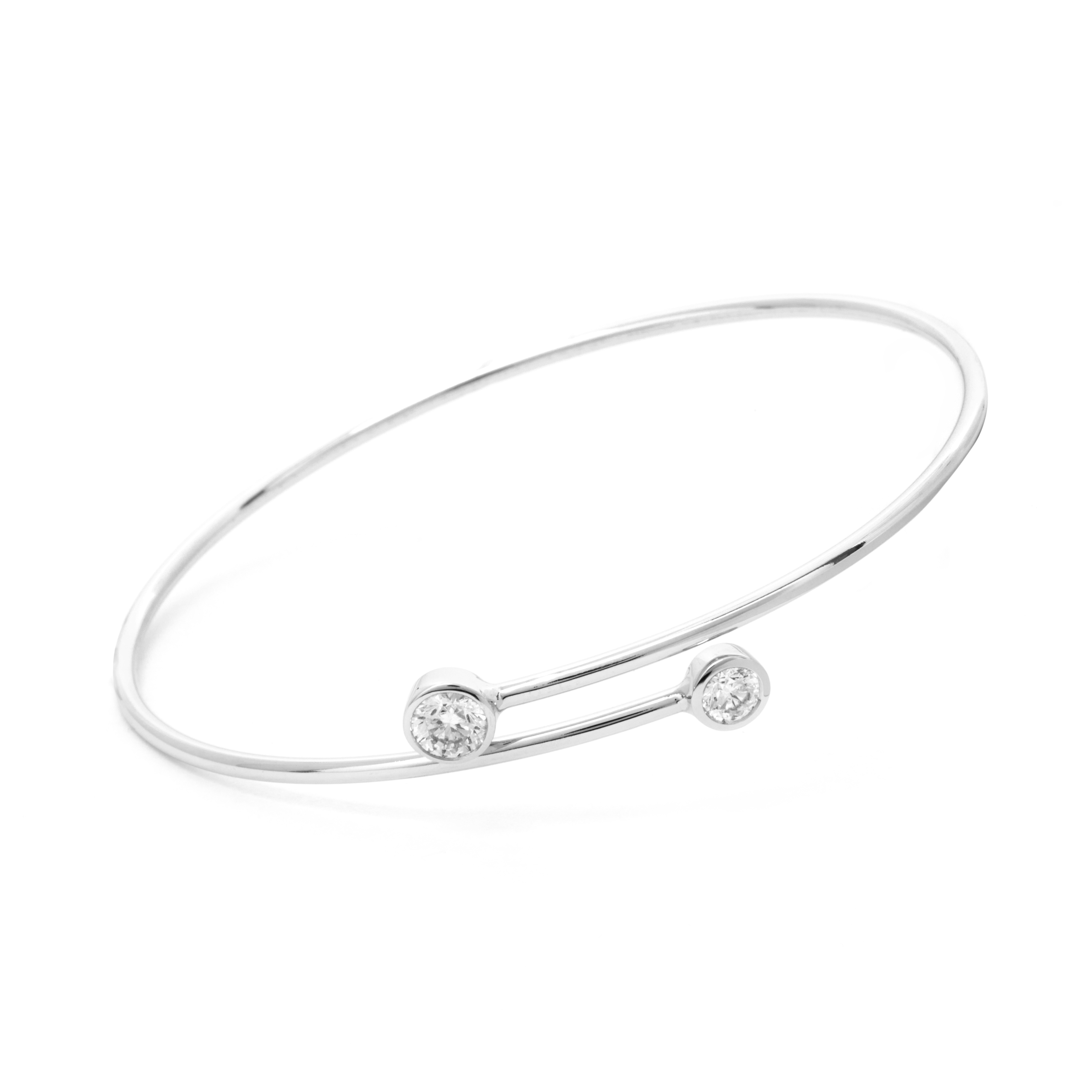 Bratara flexibila DIAMONDS din aur alb de 18k cu diamante (0.5 ct.)