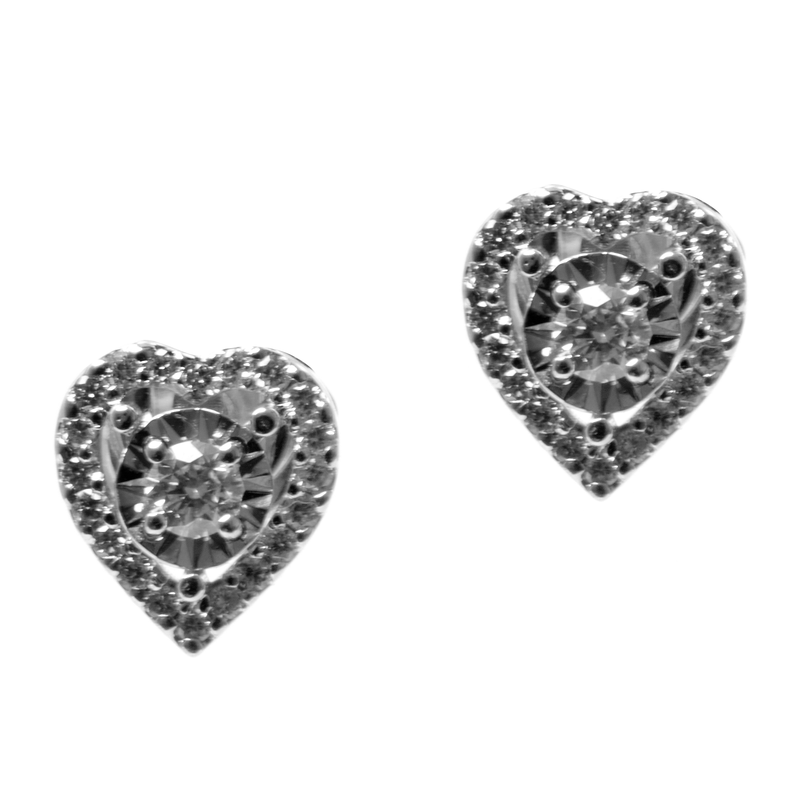 Cercei DIAMONDS din aur alb de 18k cu diamante