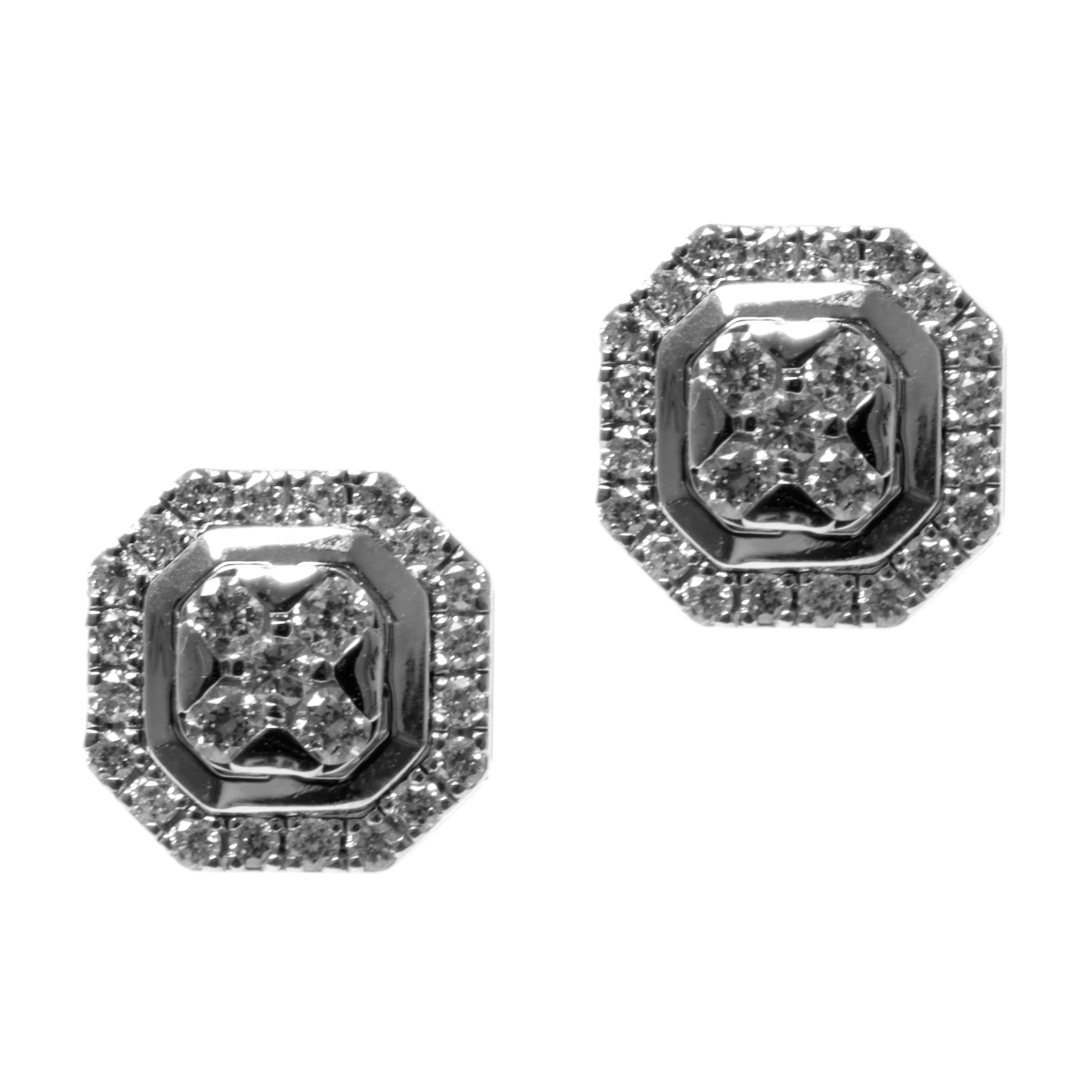 Cercei DIAMONDS din aur alb de 18k cu diamante