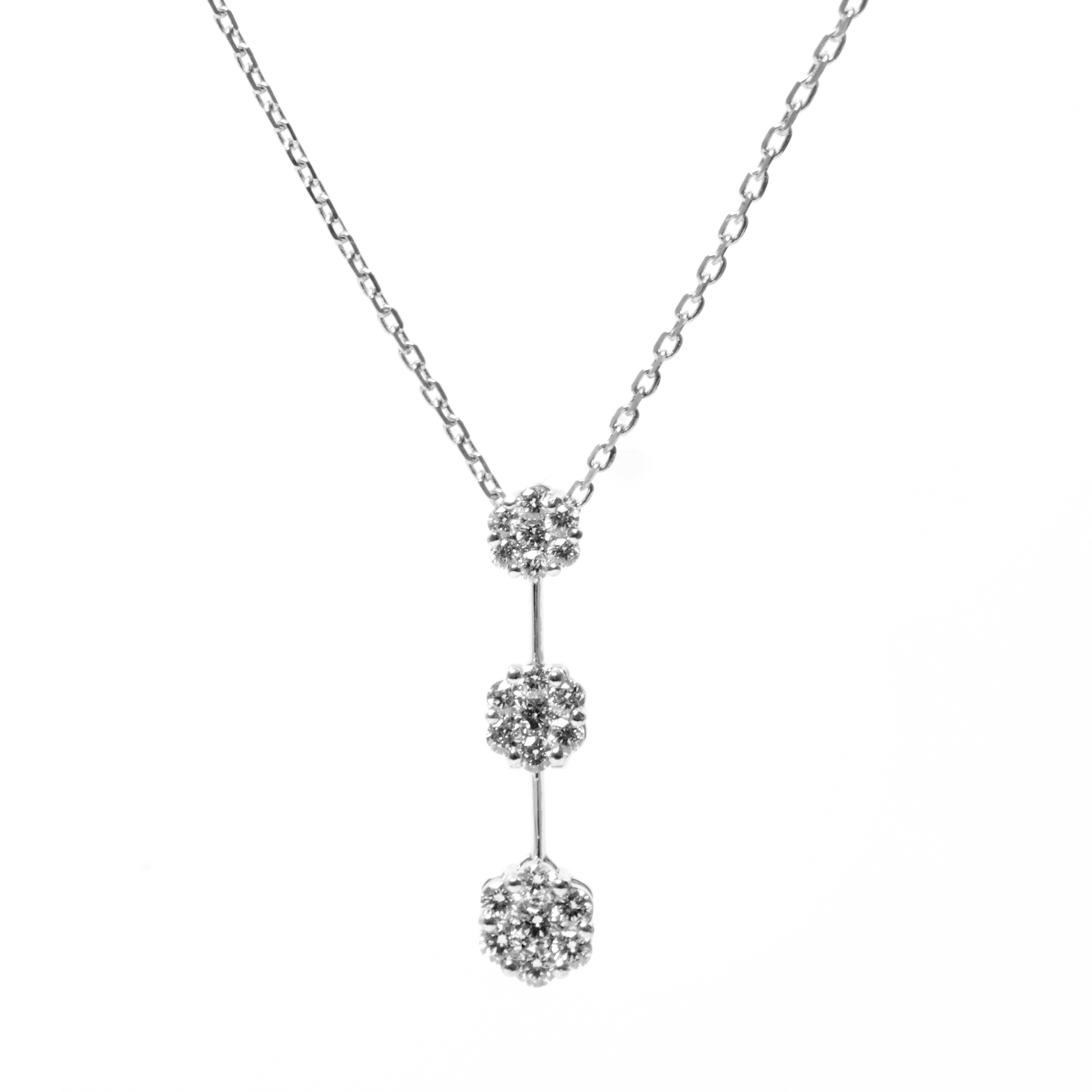 Colier DIAMONDS din aur alb de 18k cu diamante 0.42 ct.