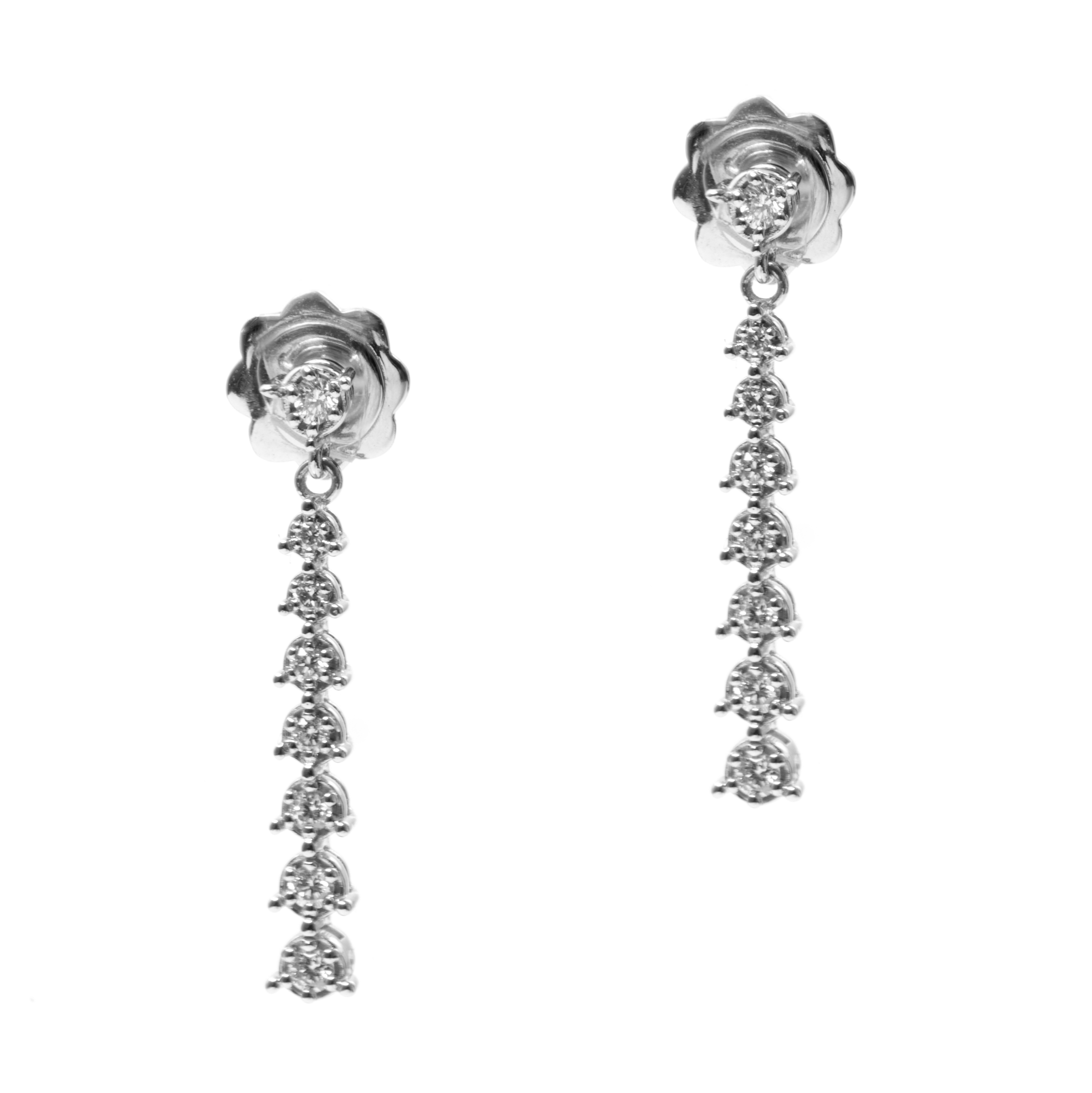Cercei DIAMONDS din aur alb de 18k cu diamante