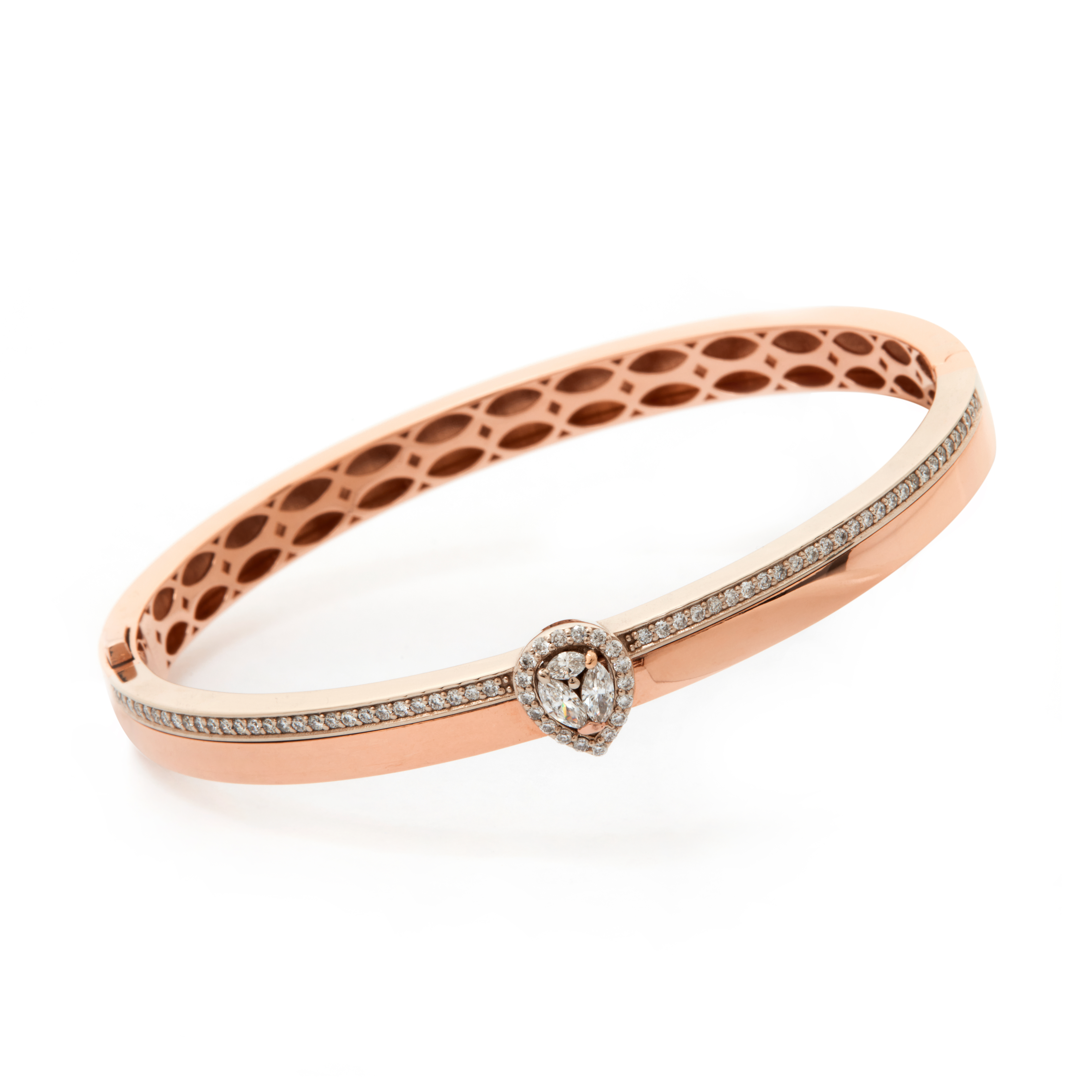 Bratara fixa DIAMONDS din aur de 18k cu diamante