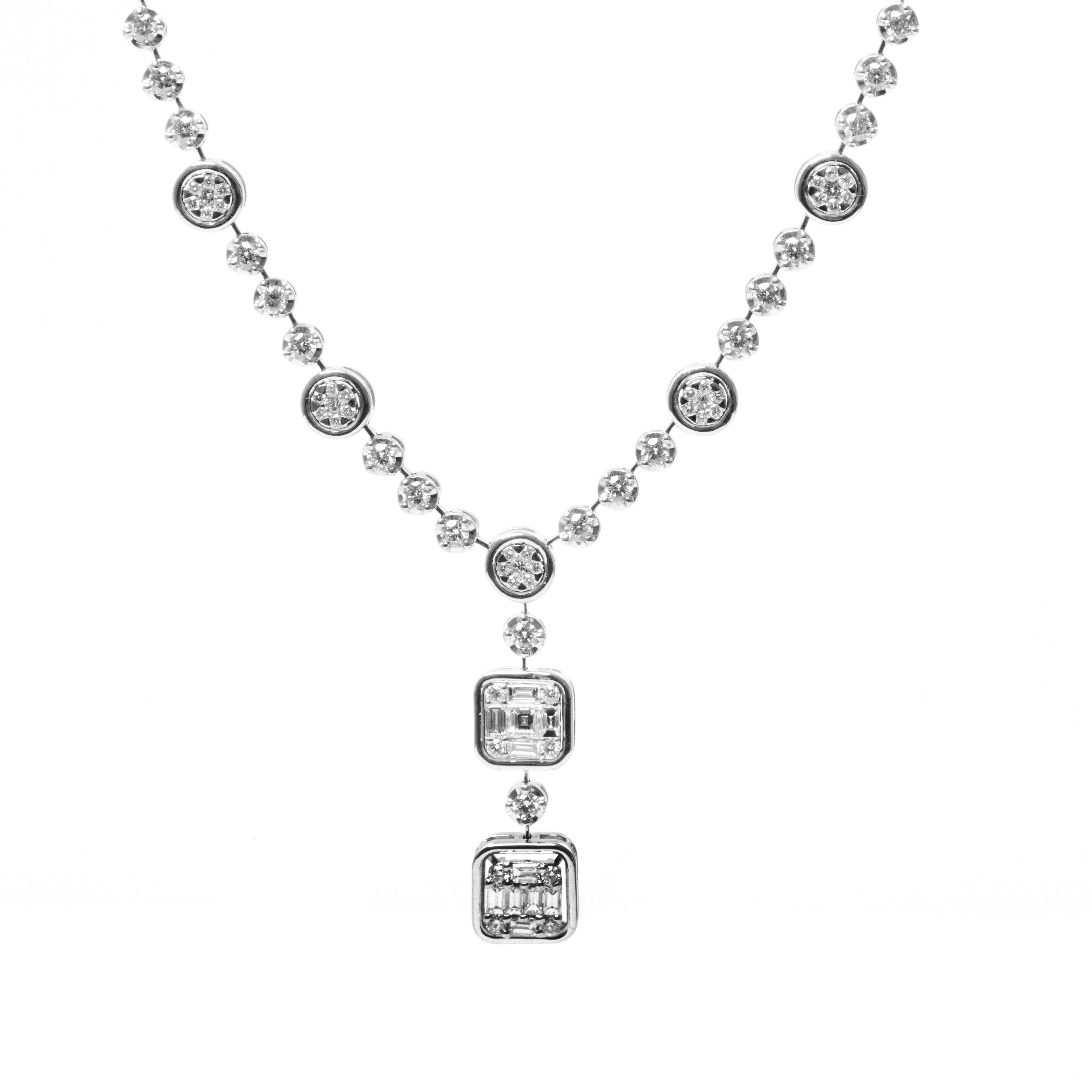Colier DIAMONDS din aur alb de 18k cu 1.6 ct. diamante