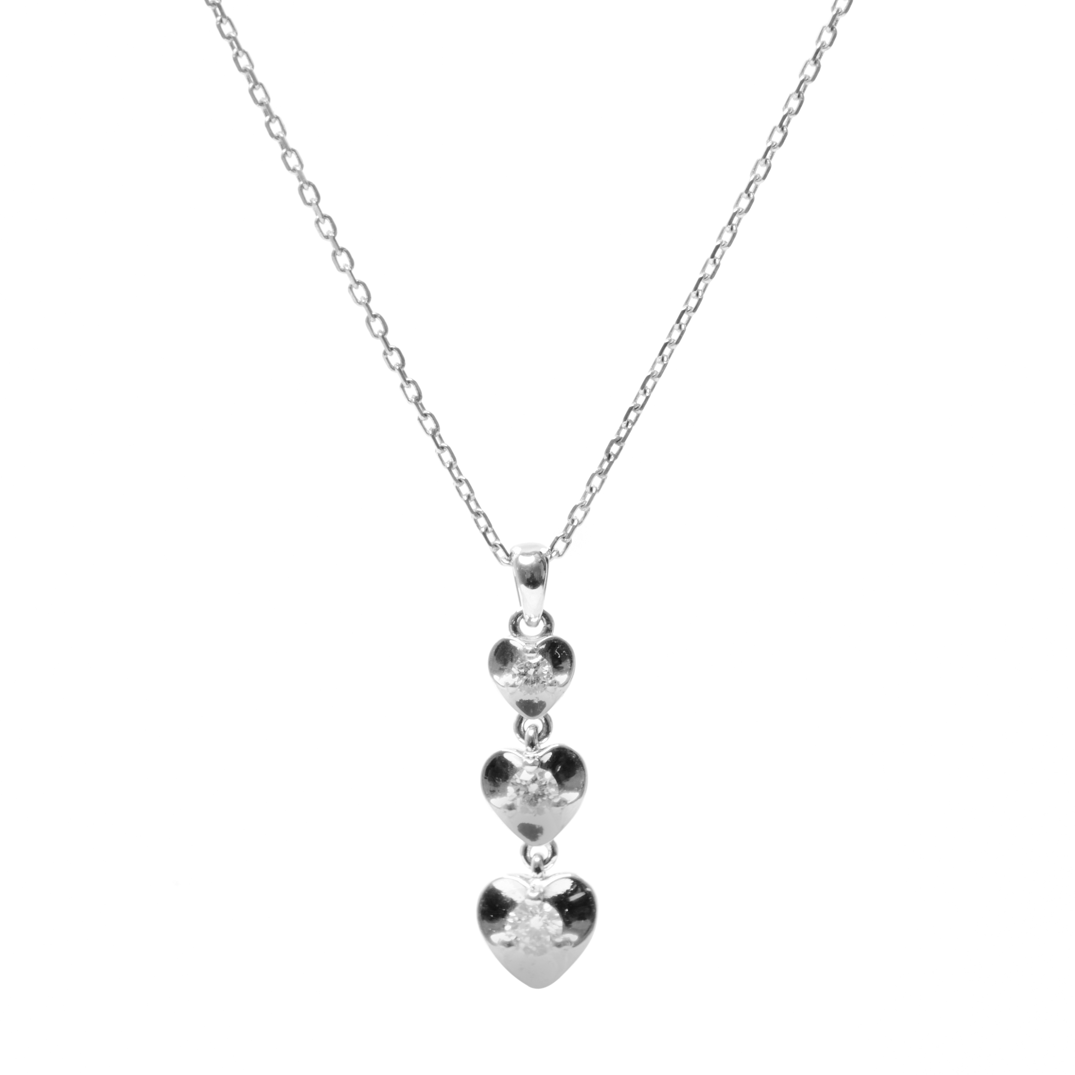 Colier DIAMONDS din aur alb de 18k cu diamante 0.23 ct.
