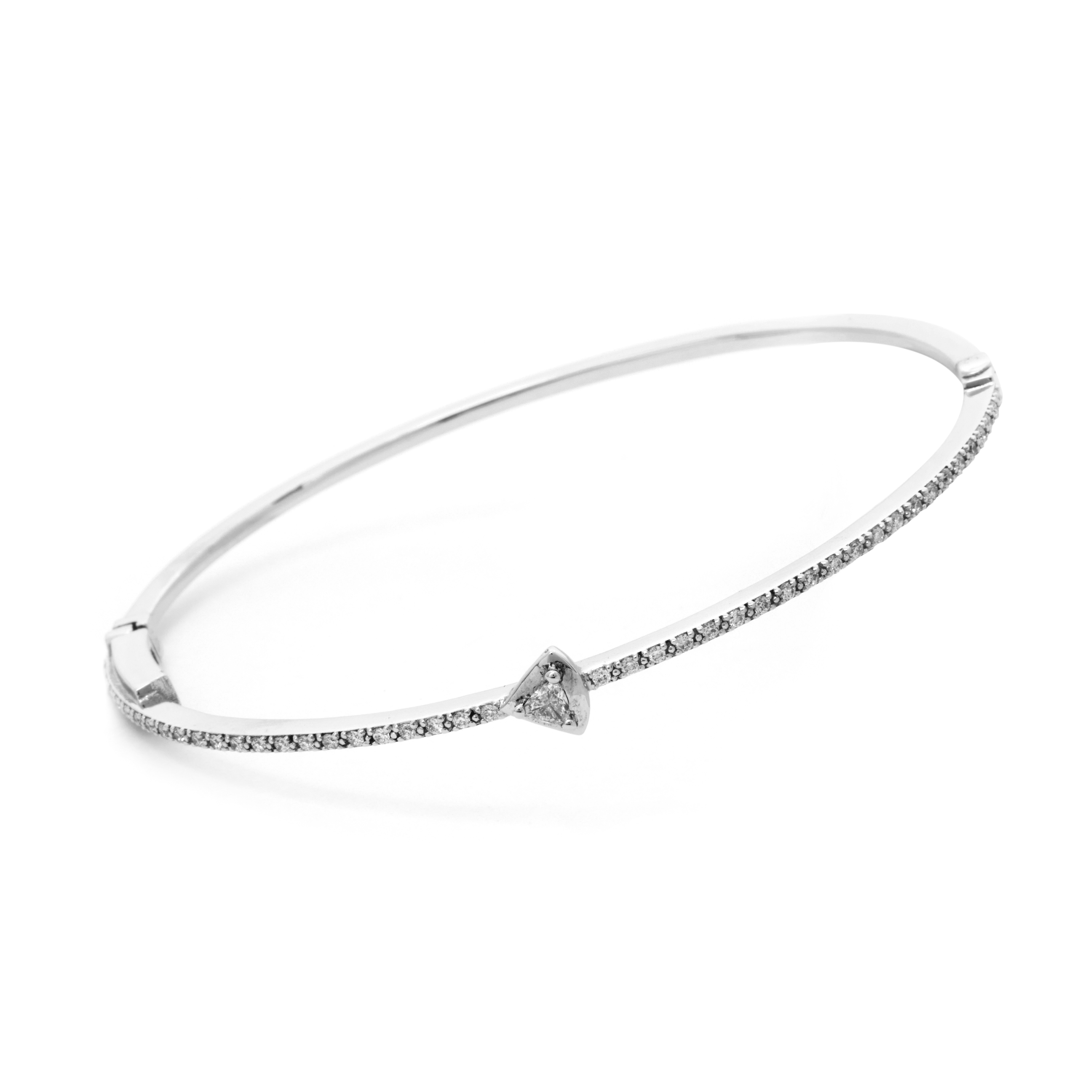 Bratara fixa DIAMONDS din aur alb de 18k cu diamante (0.4 ct.)