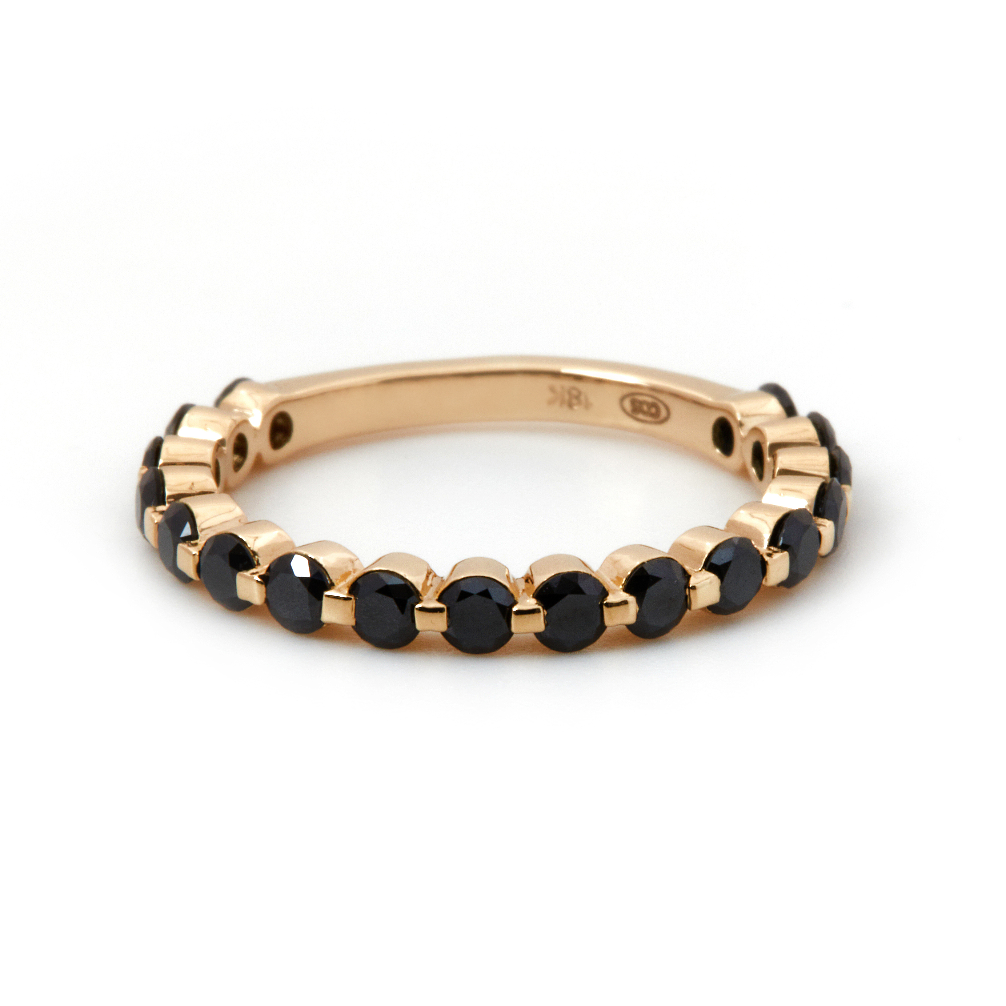 Inel DIAMONDS din aur galben de 18k cu diamante negre