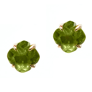 Cercei GEMMA din aur galben de 18k cu peridot