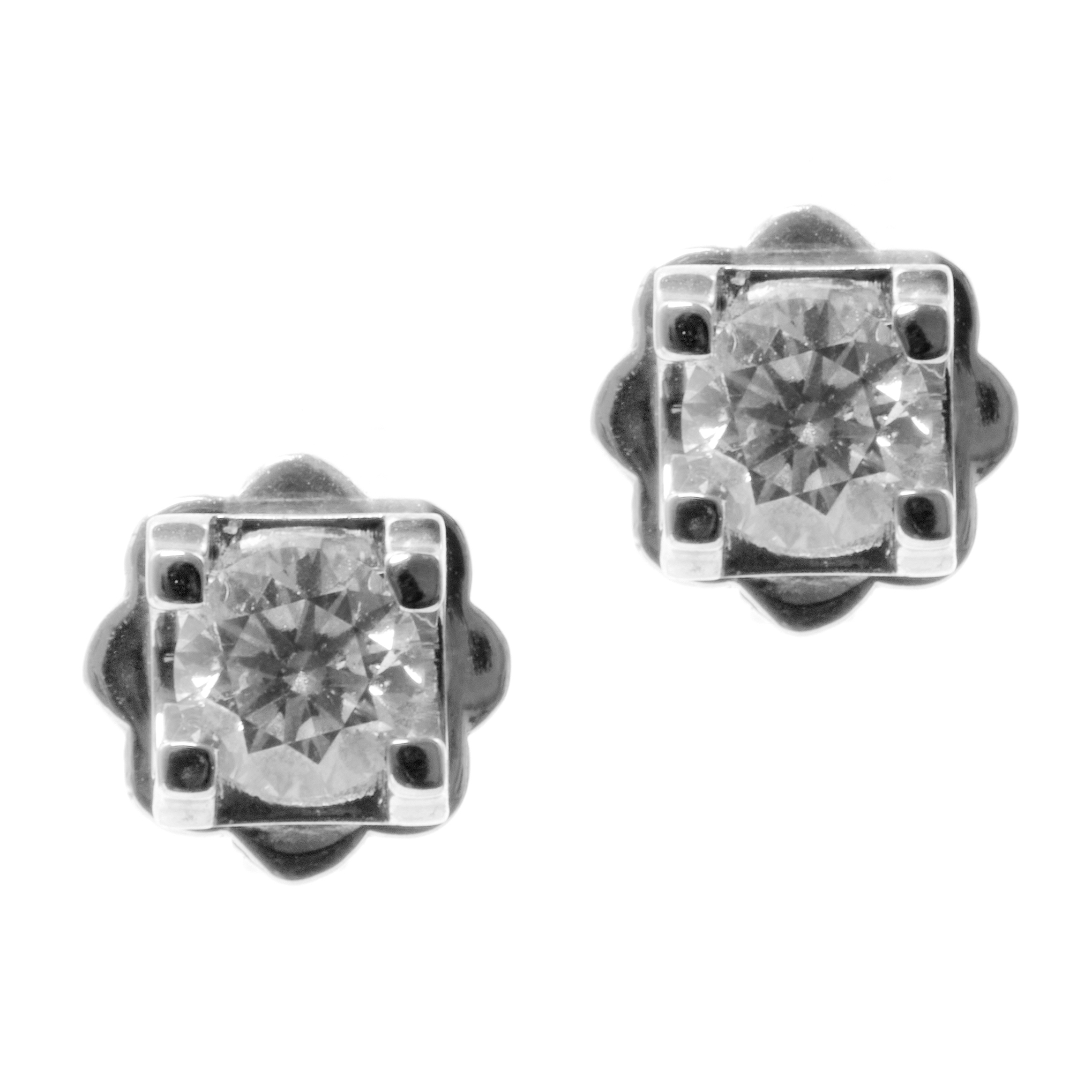 Cercei DIAMONDS din aur alb de 18k cu diamante