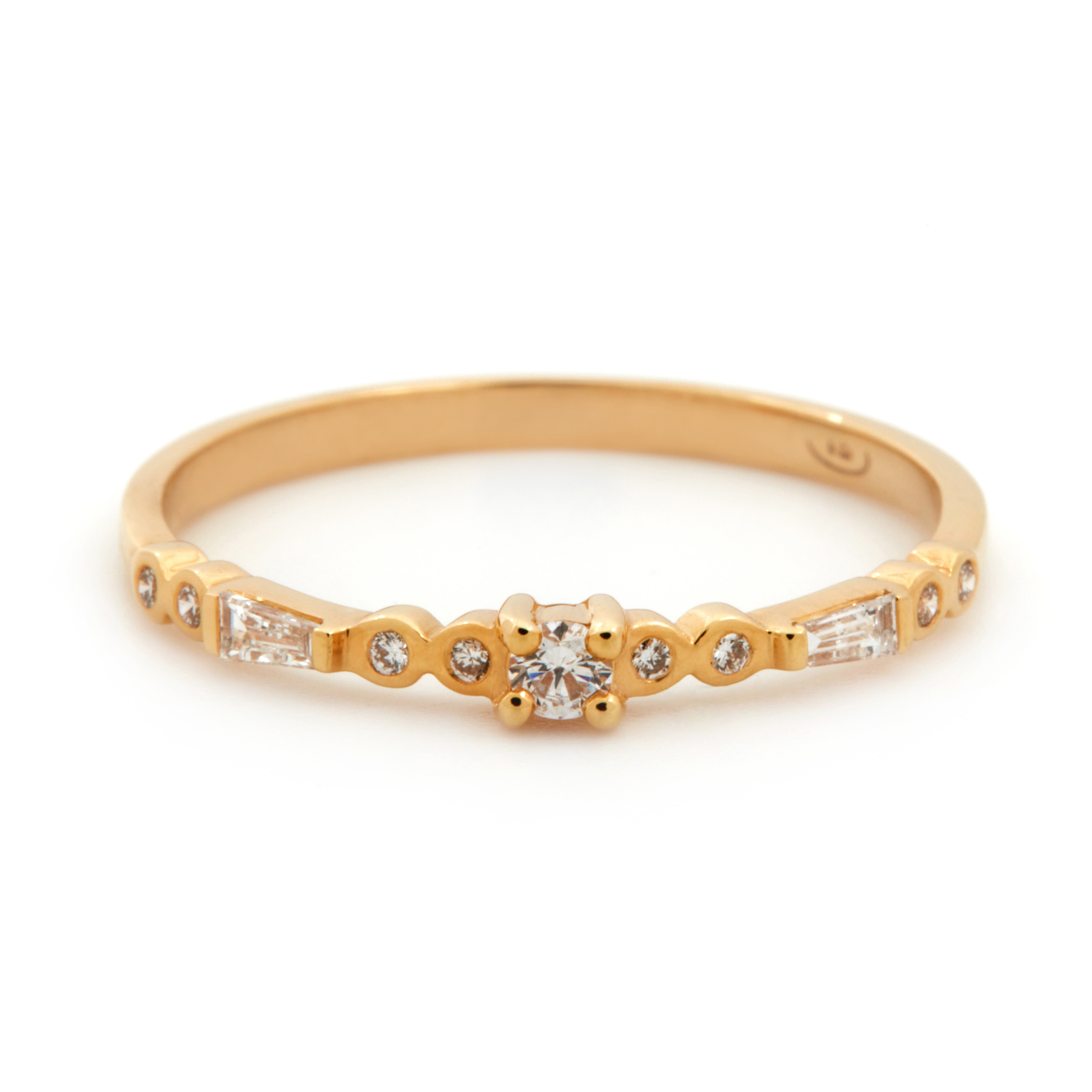 Inel DIAMONDS din aur galben de 18k cu diamante