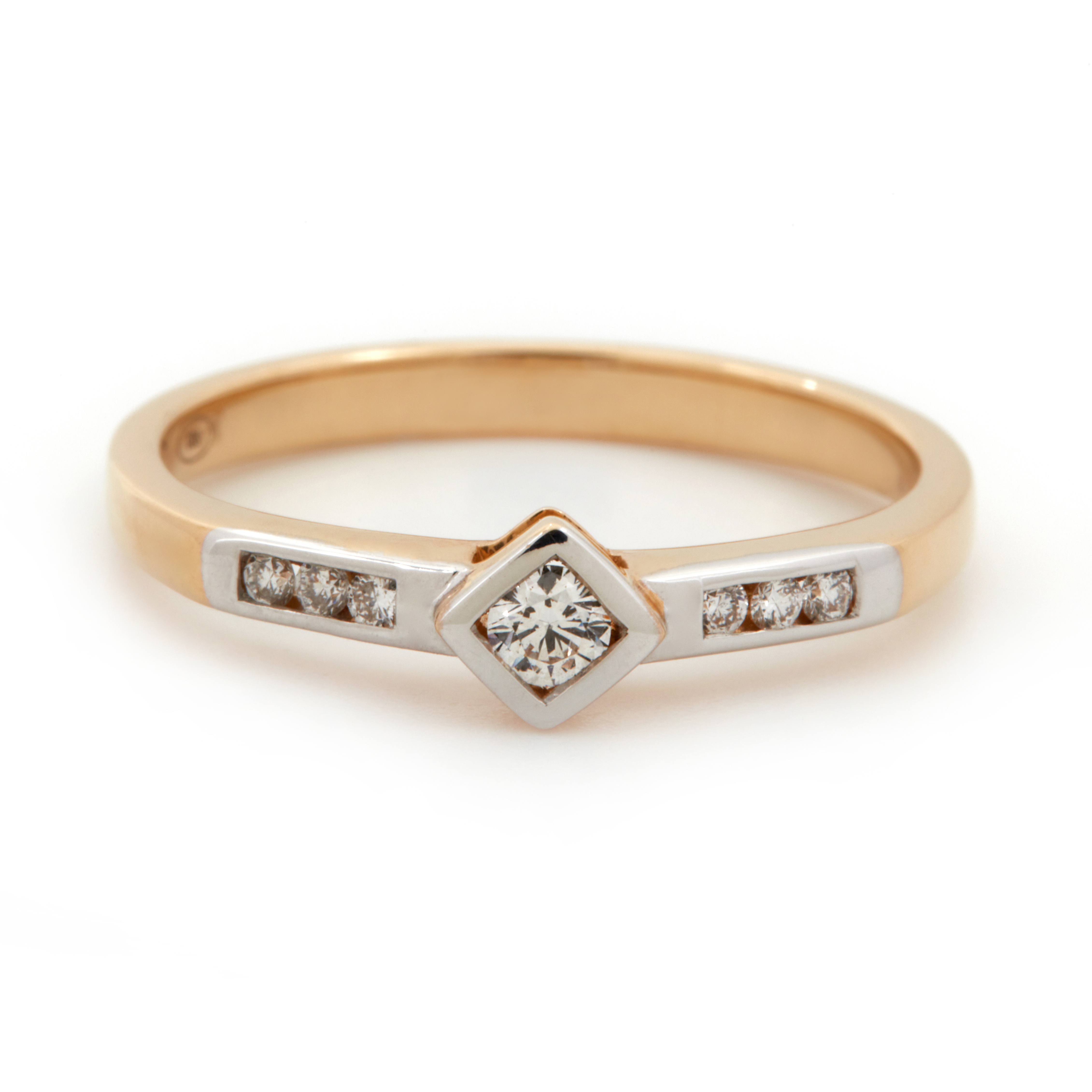 Inel DIAMONDS din aur galben de 18k cu diamante