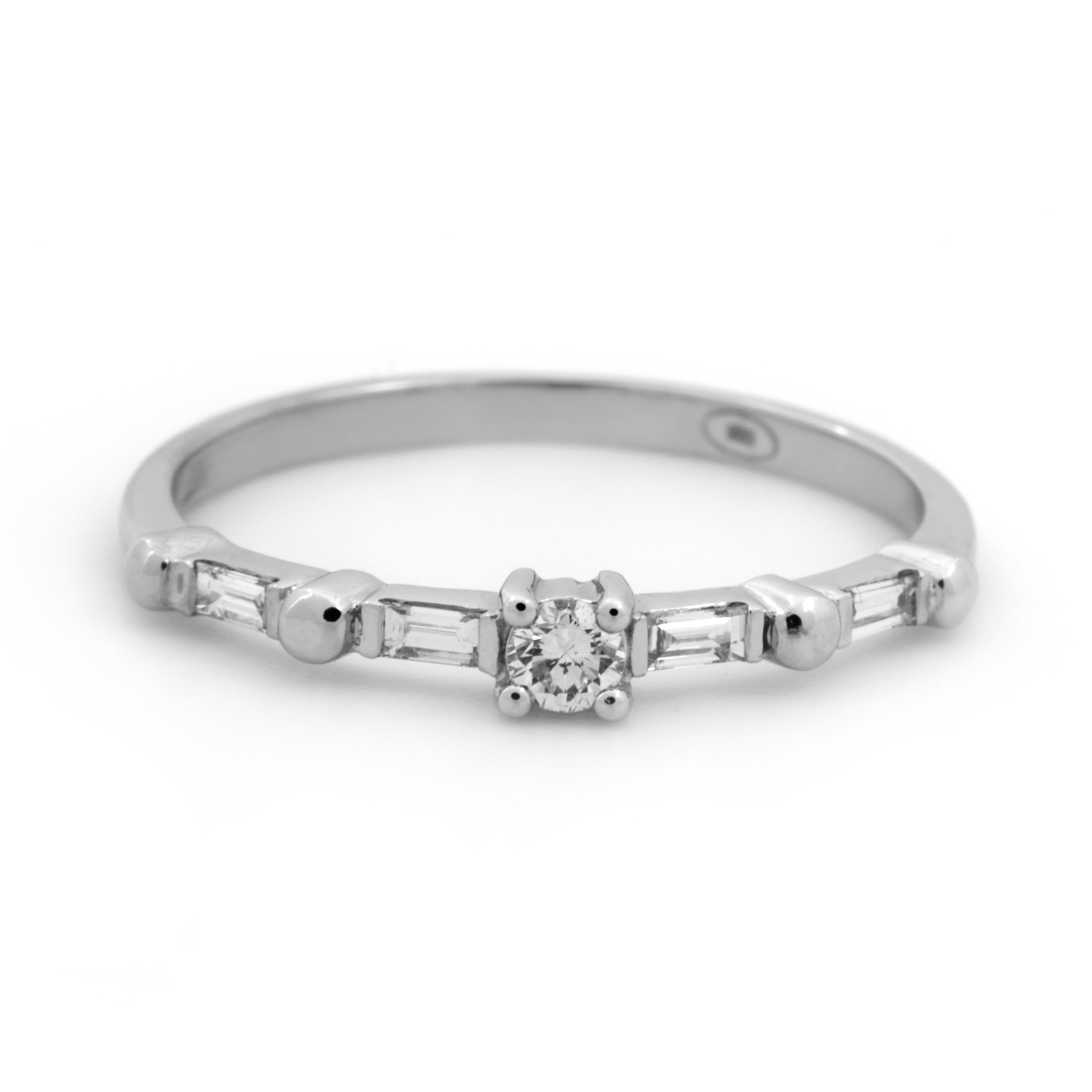 Inel DIAMONDS din aur alb de 18k cu diamante