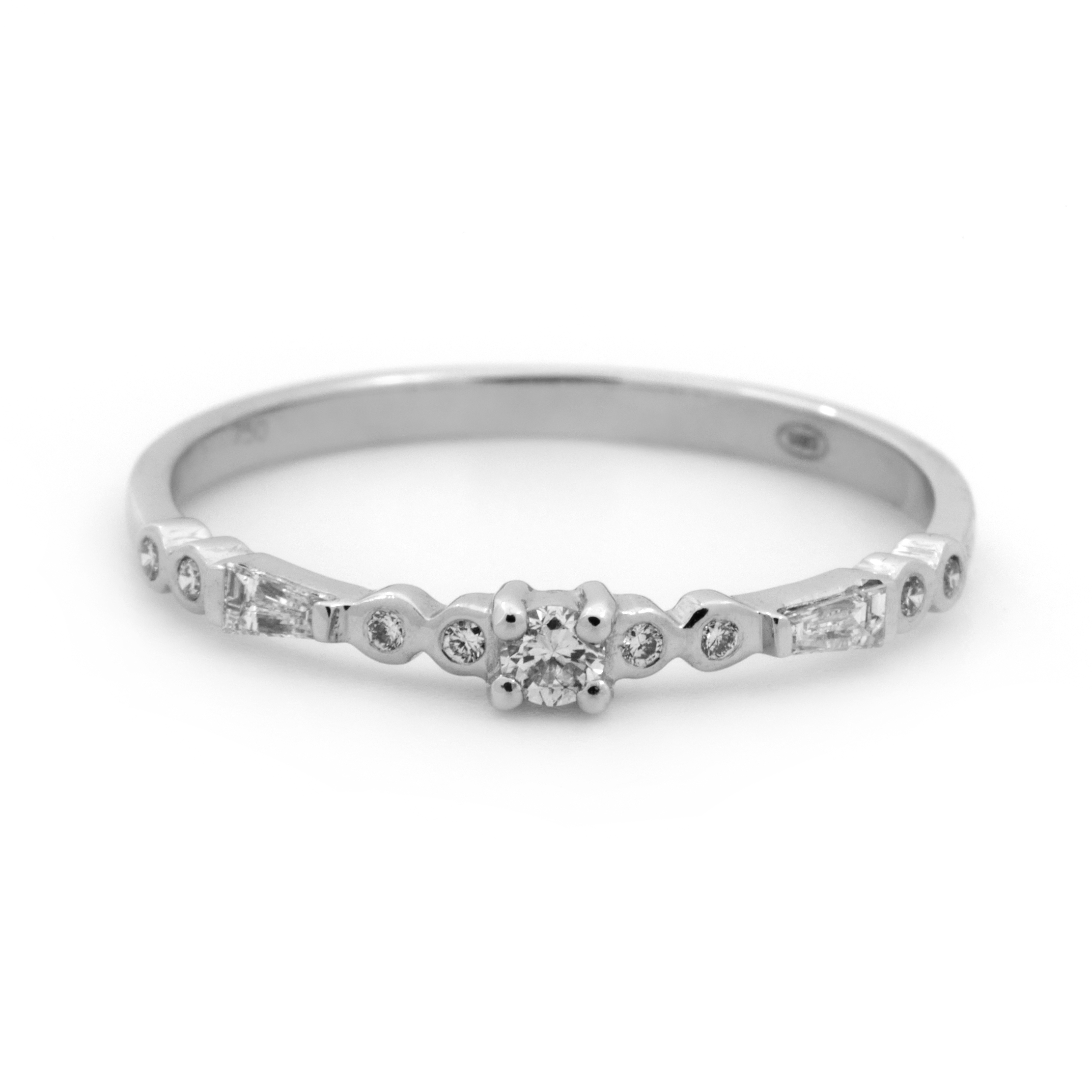 Inel DIAMONDS din aur alb de 18k cu diamante