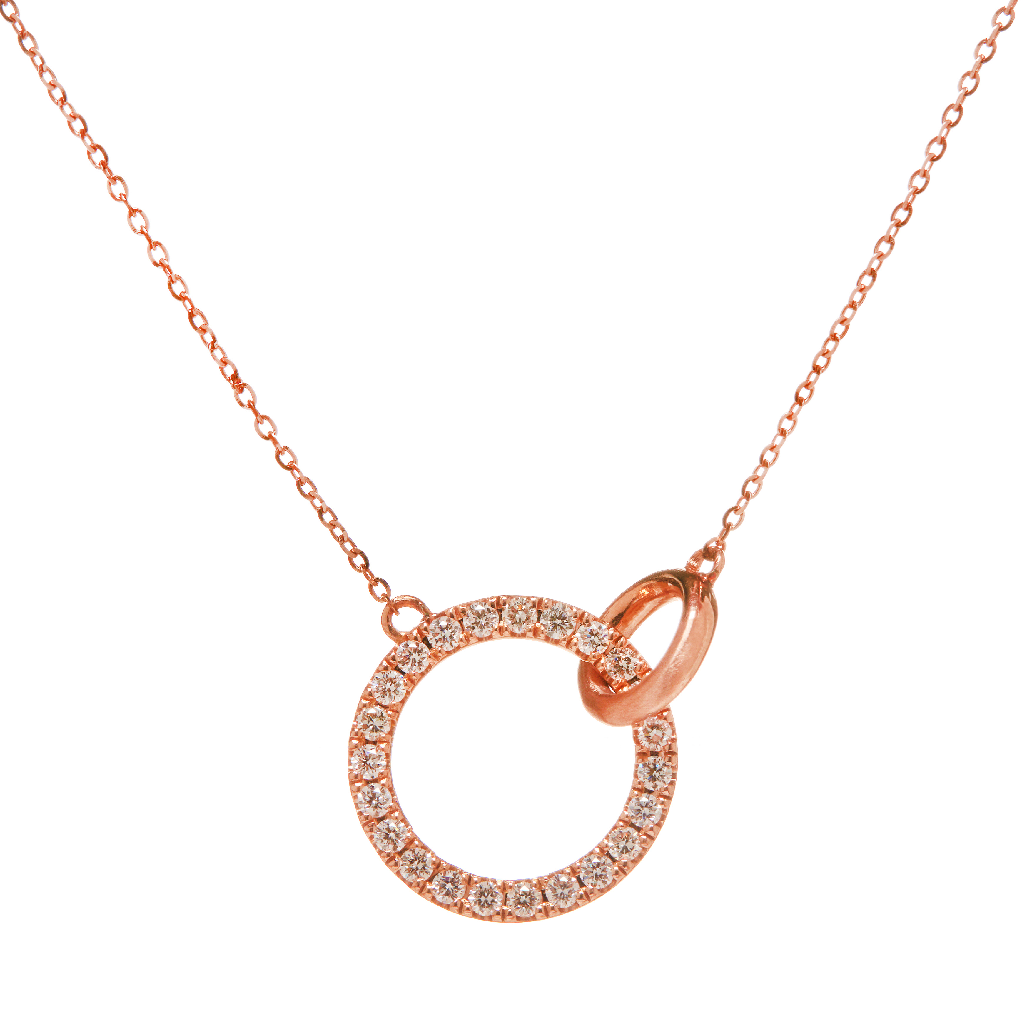 Colier DIAMONDS din aur roz de 18k cu diamante