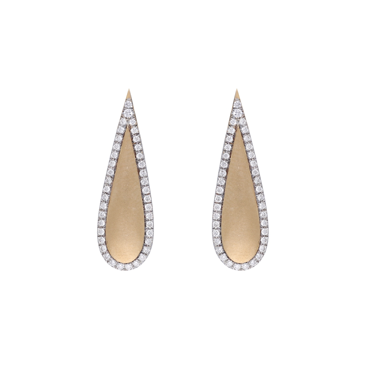 Cercei DIAMONDS din aur galben de 18k cu diamante