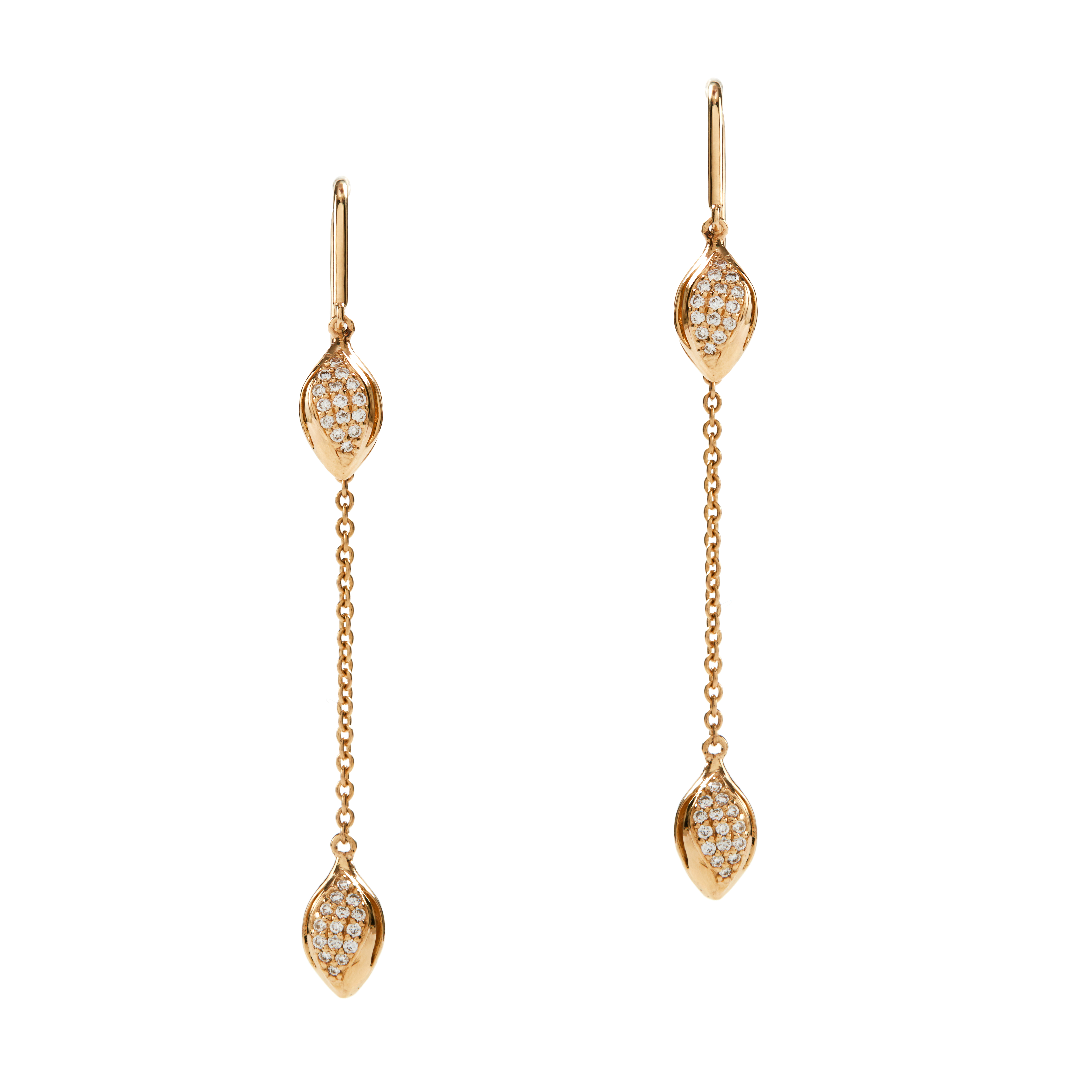 Cercei DIAMONDS din aur galben de 18k cu diamante