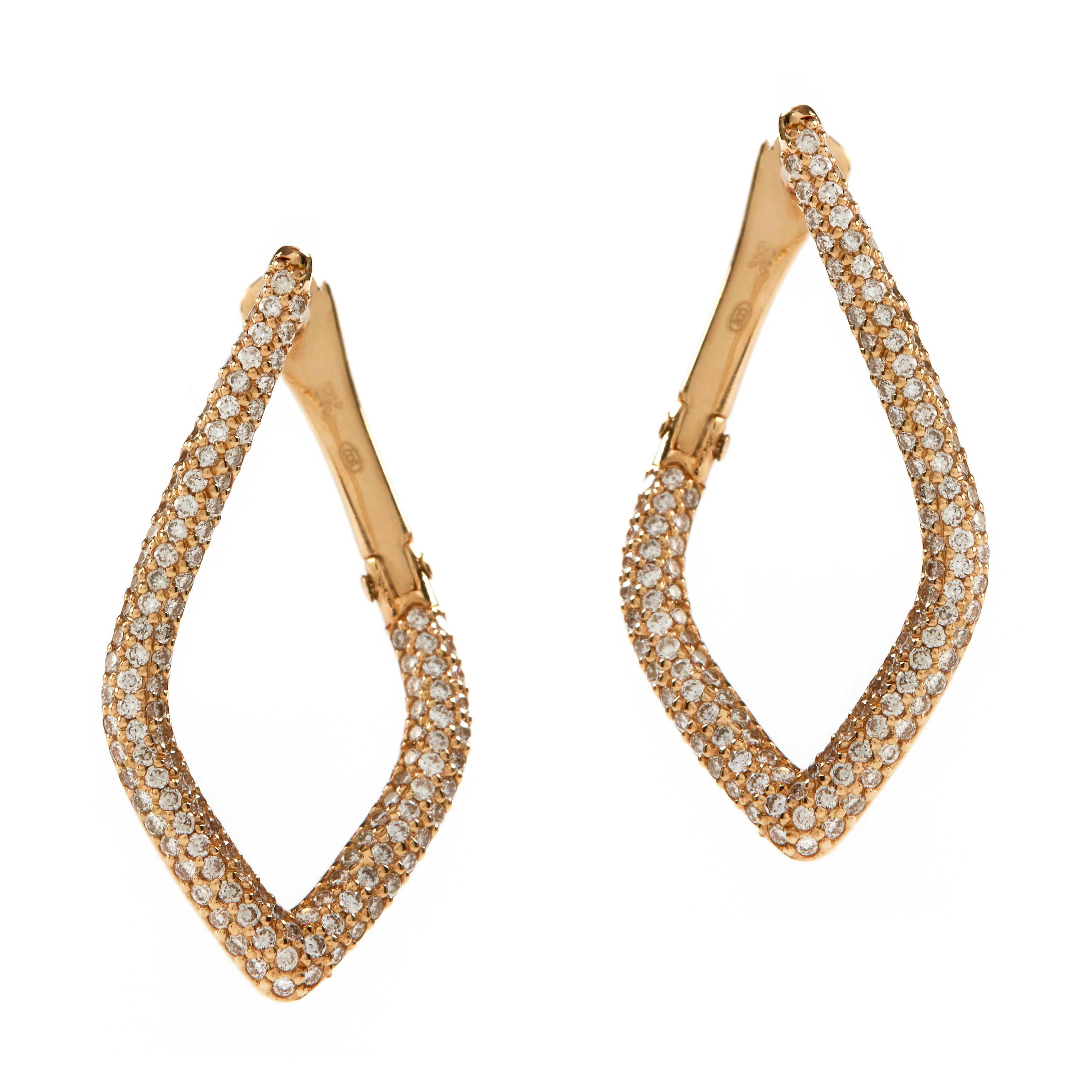 Cercei DIAMONDS din aur galben de 18k cu diamante