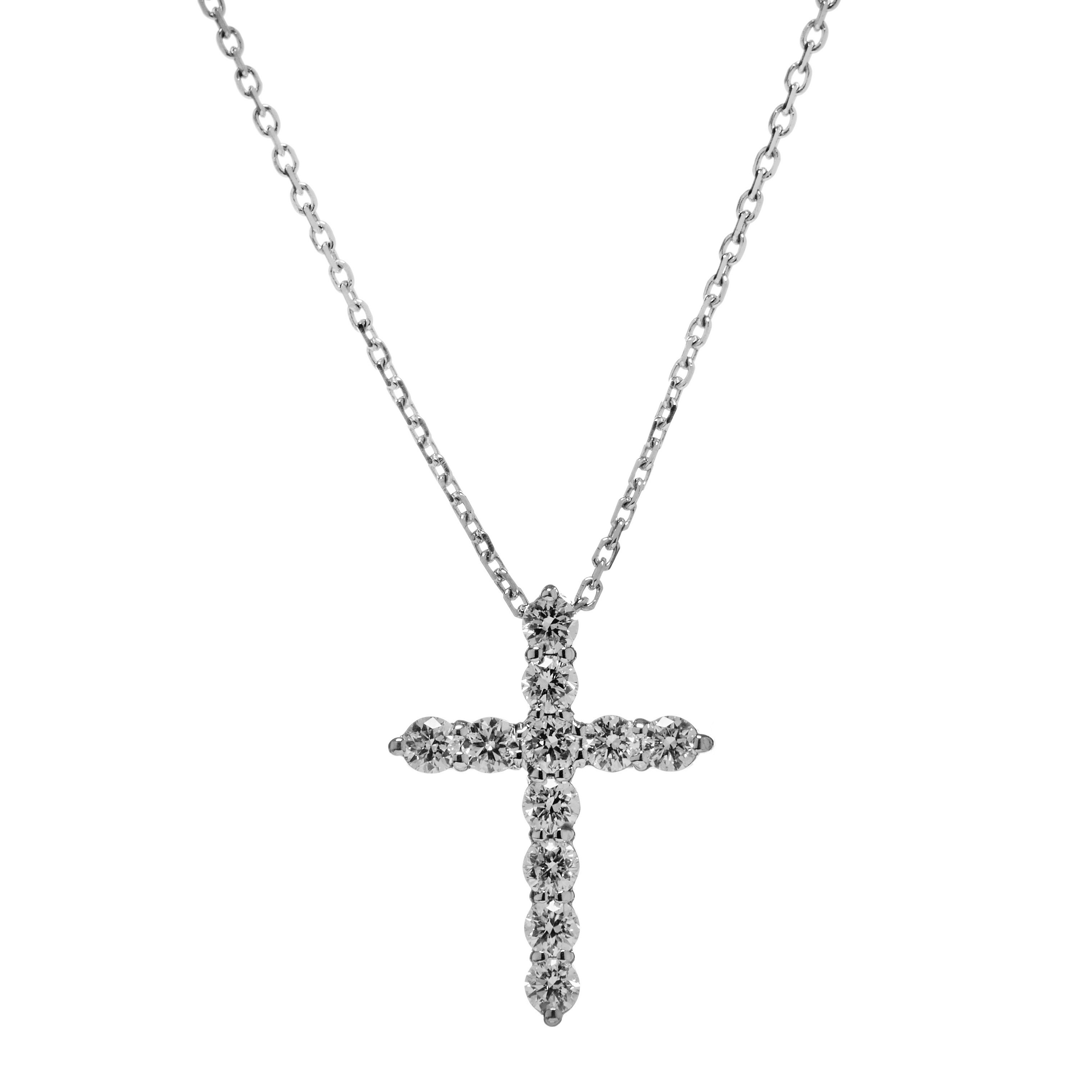 Pandantiv DIAMONDS in aur alb de 18k cu diamante